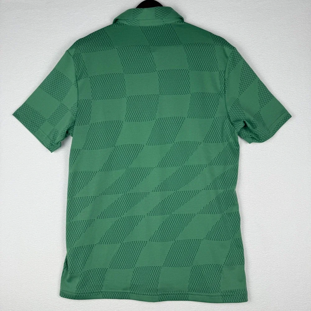 Hawaii Rainbow Warriors Adidas Golf Polo Shirt Mens M Green Jacquard Collegiate